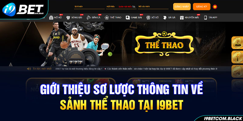 Giới thiệu sơ lược thông tin về sảnh thể thao tại i9BET